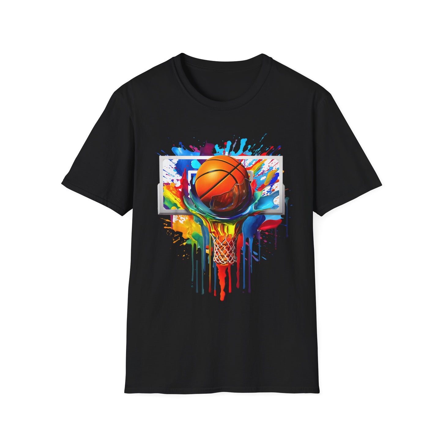 Basketball Multicolor Paint Art T-Shirt
