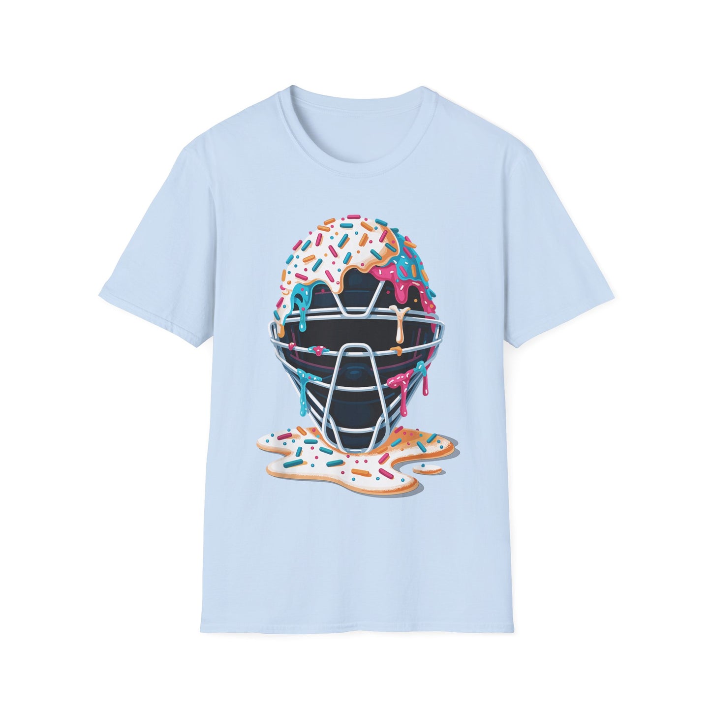 Baseball Catcher Mask Ice Cream Dripping T-Shirt