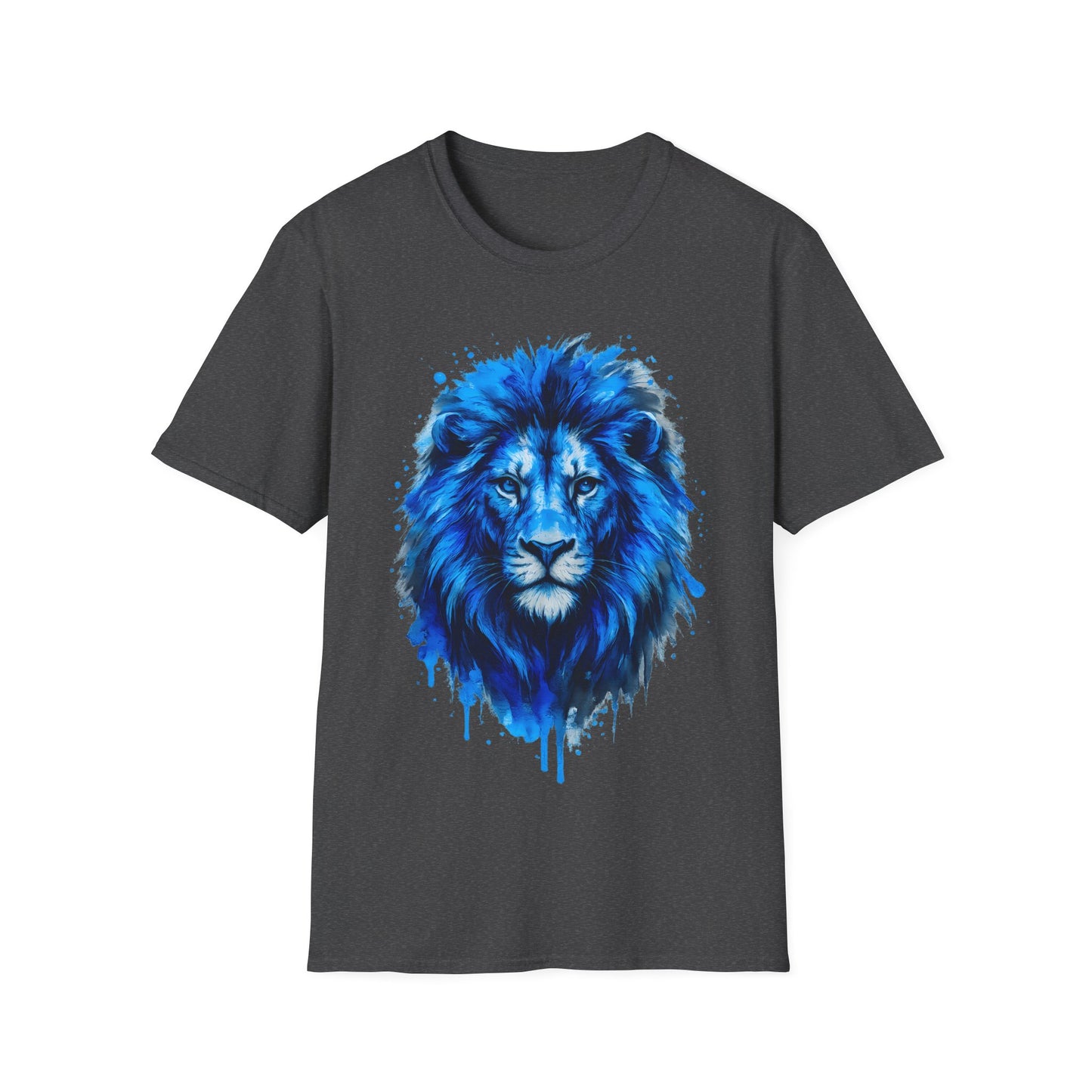 Blue Lion Paint Art T-Shirt