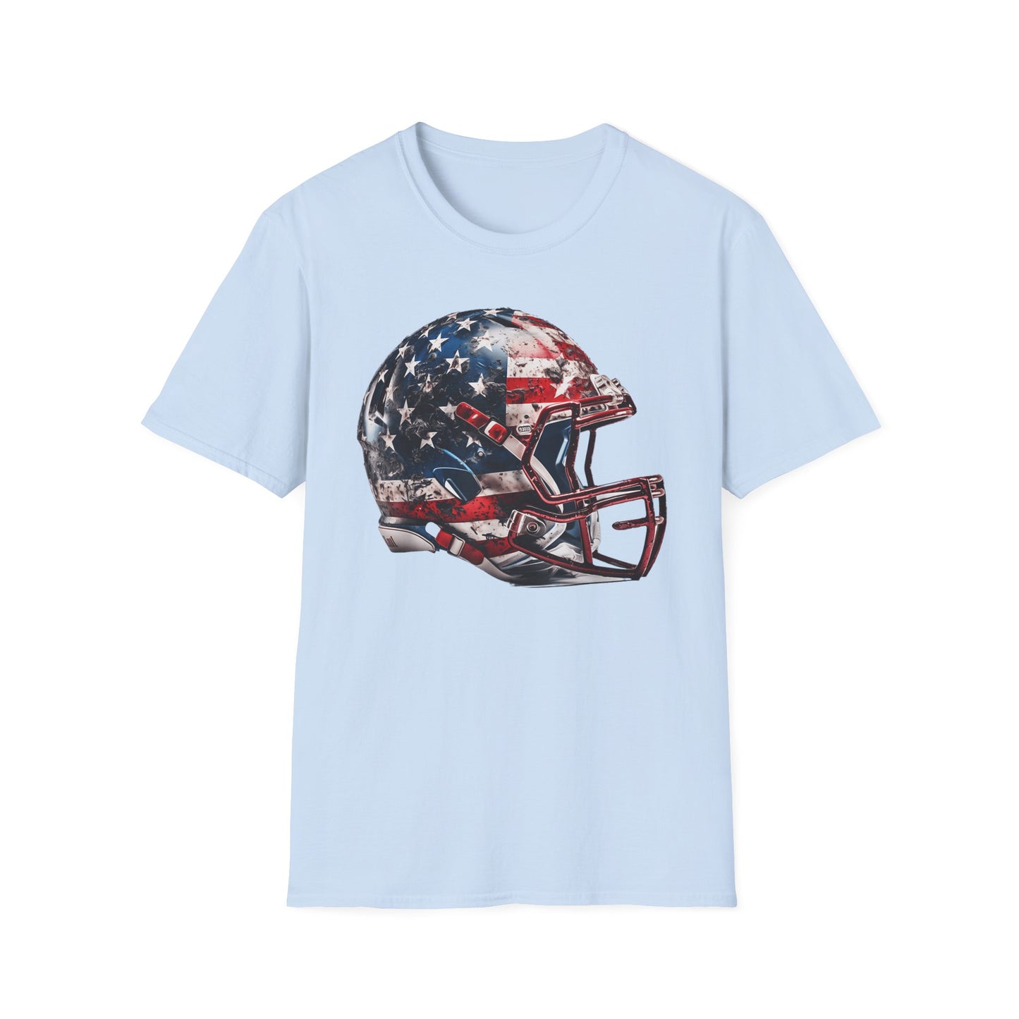 American Flag Patriotic Football Helmet T-Shirt