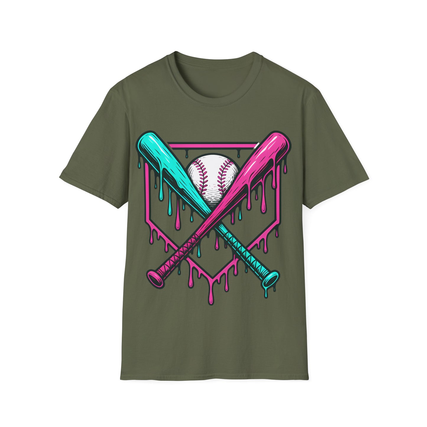 Baseball Bats Ice Cream Drip T-Shirt