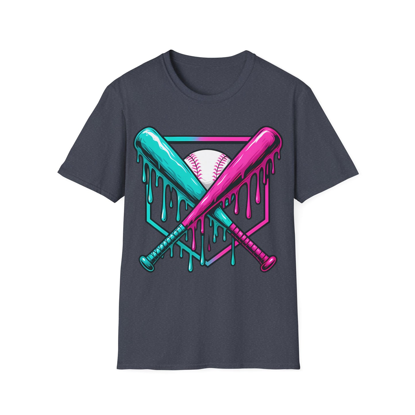 Baseball Bats Ice Cream Drip T-Shirt