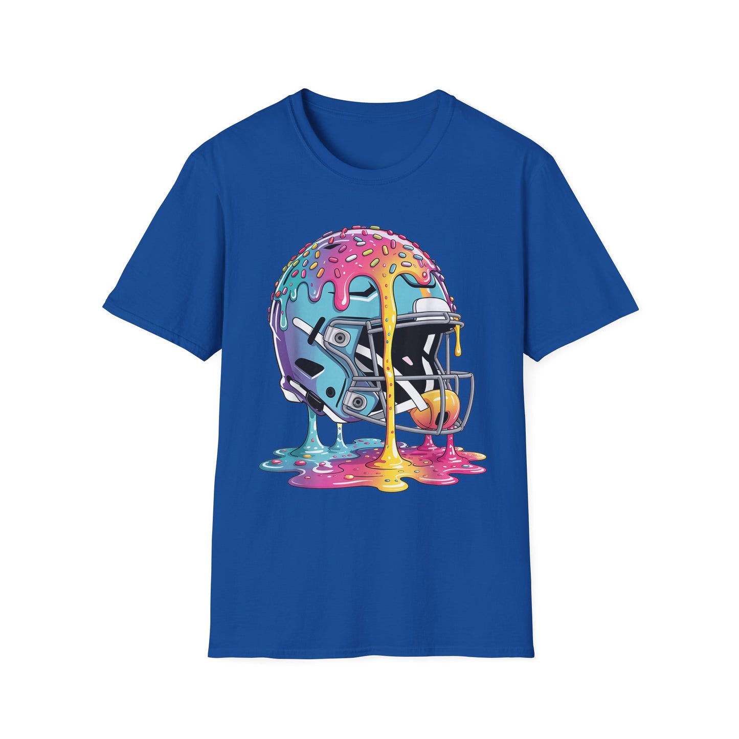 Ice Cream Drip Football Helmet T-Shirt