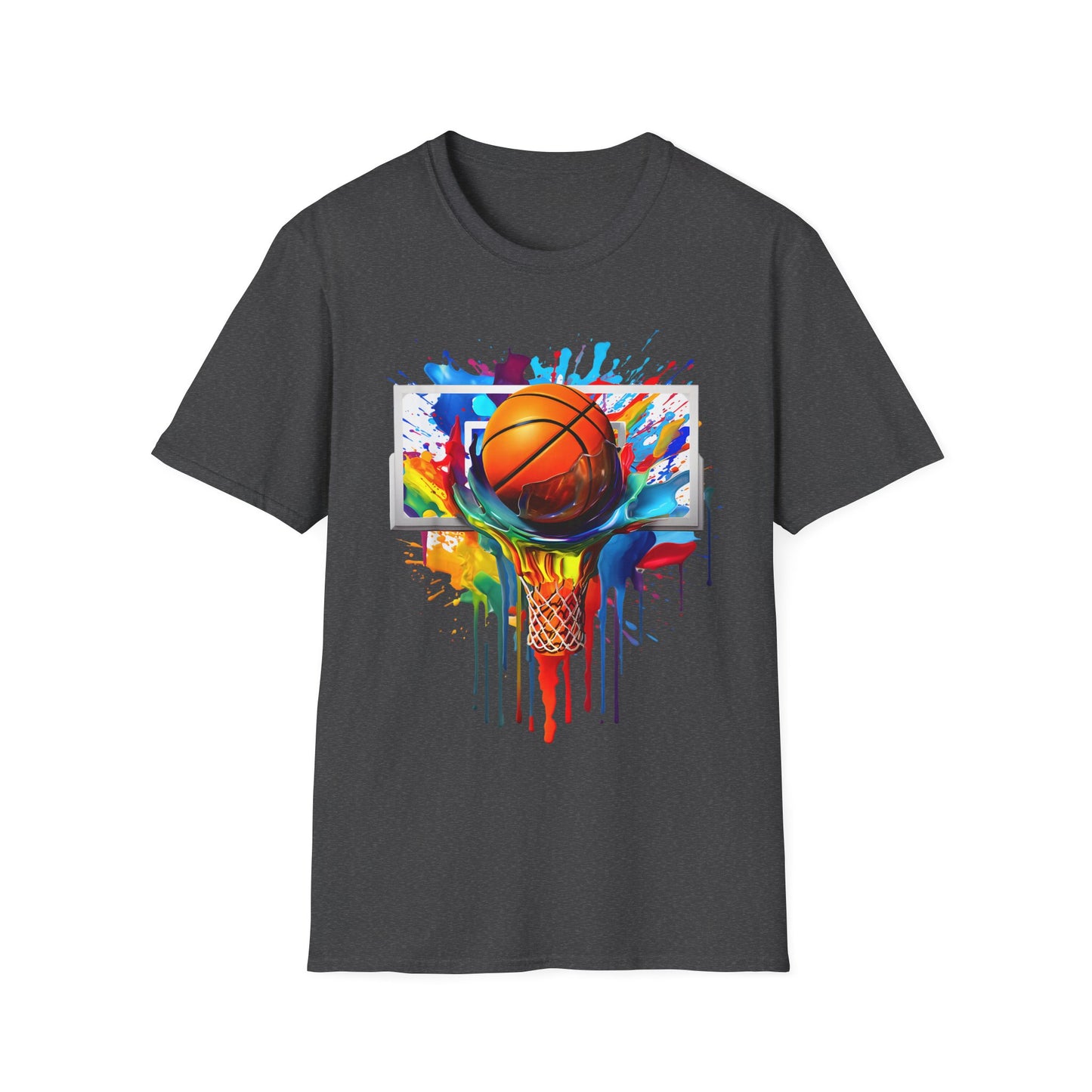 Basketball Multicolor Paint Art T-Shirt