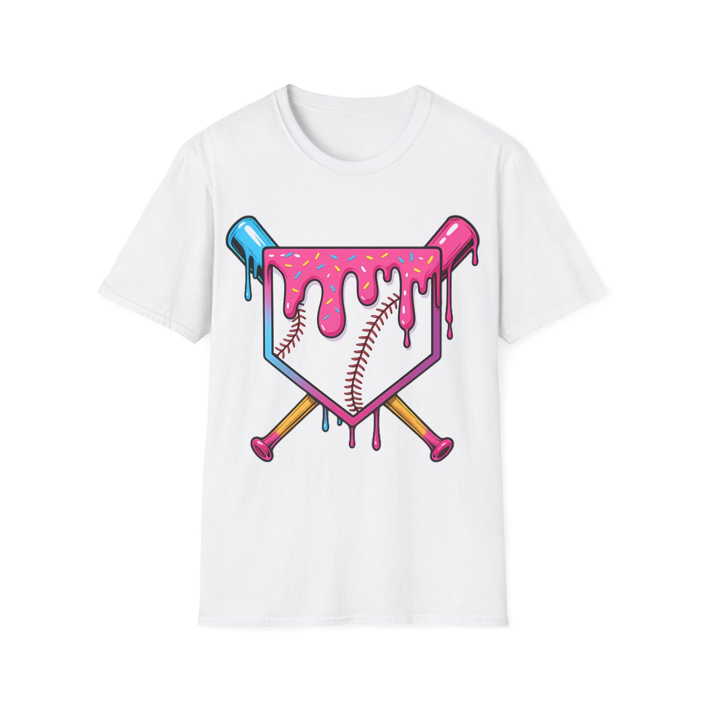 Baseball Bats Ice Cream Drip T-Shirt