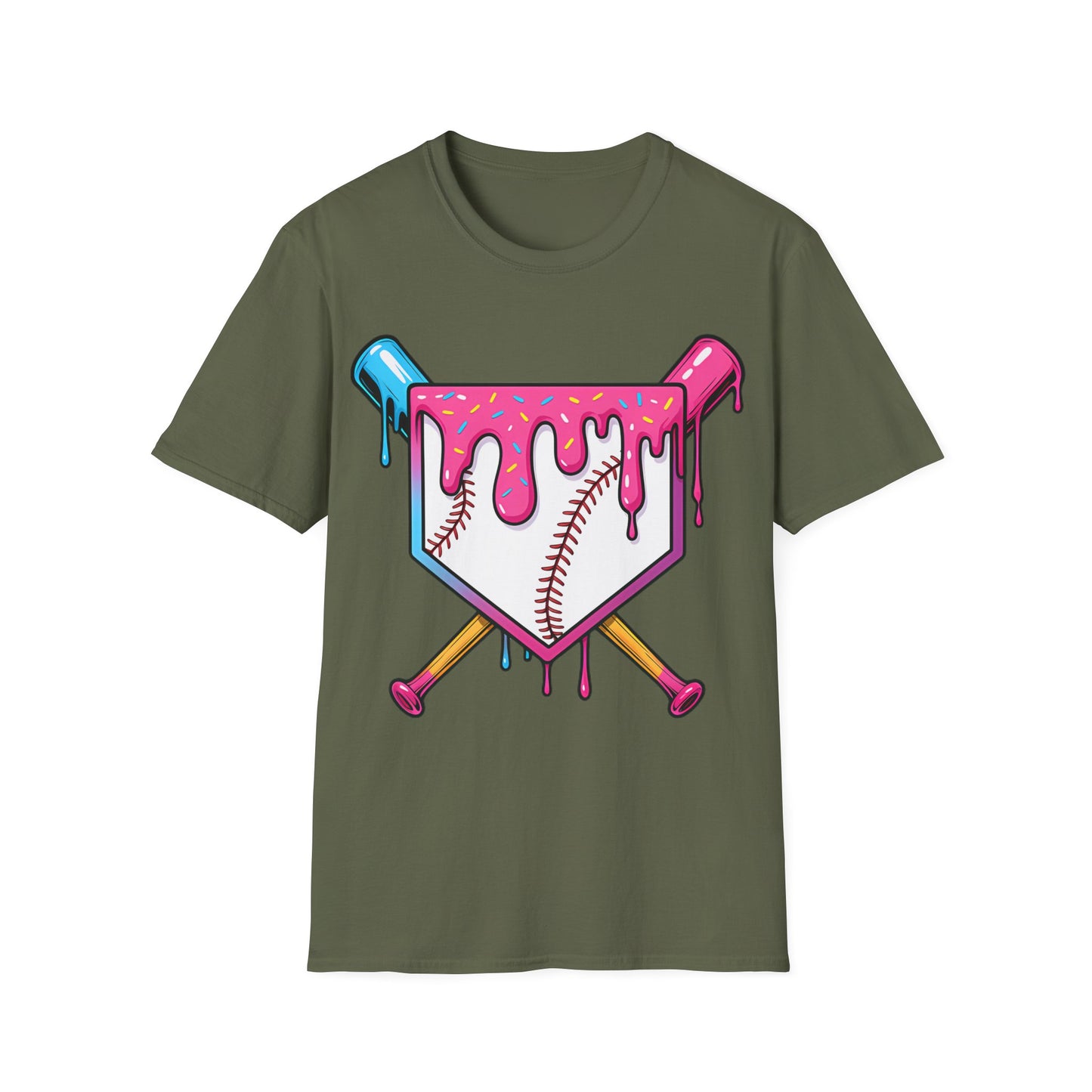Baseball Bats Ice Cream Drip T-Shirt