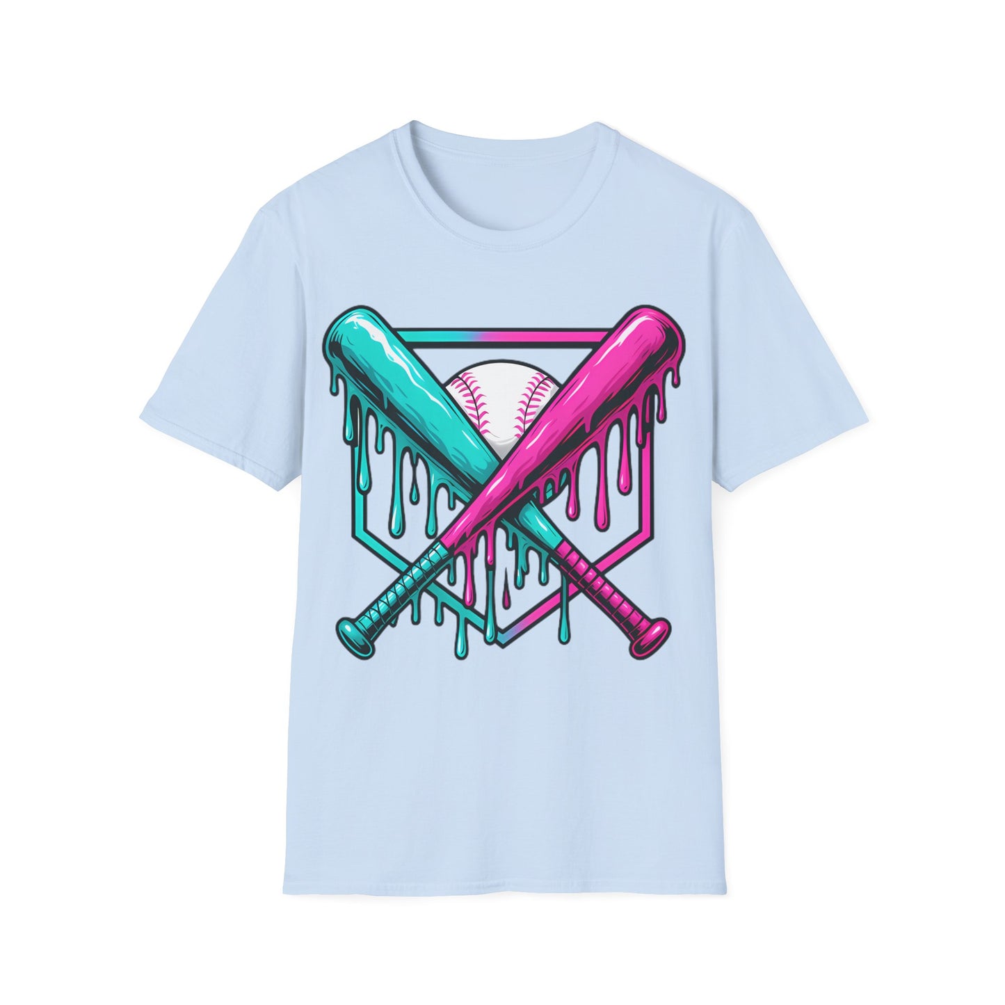 Baseball Bats Ice Cream Drip T-Shirt