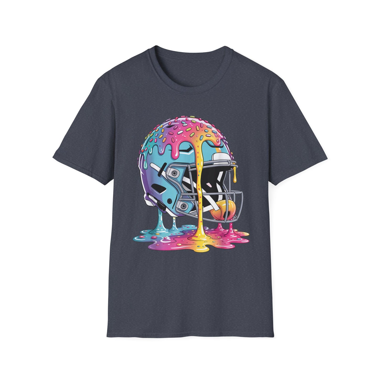 Ice Cream Drip Football Helmet T-Shirt