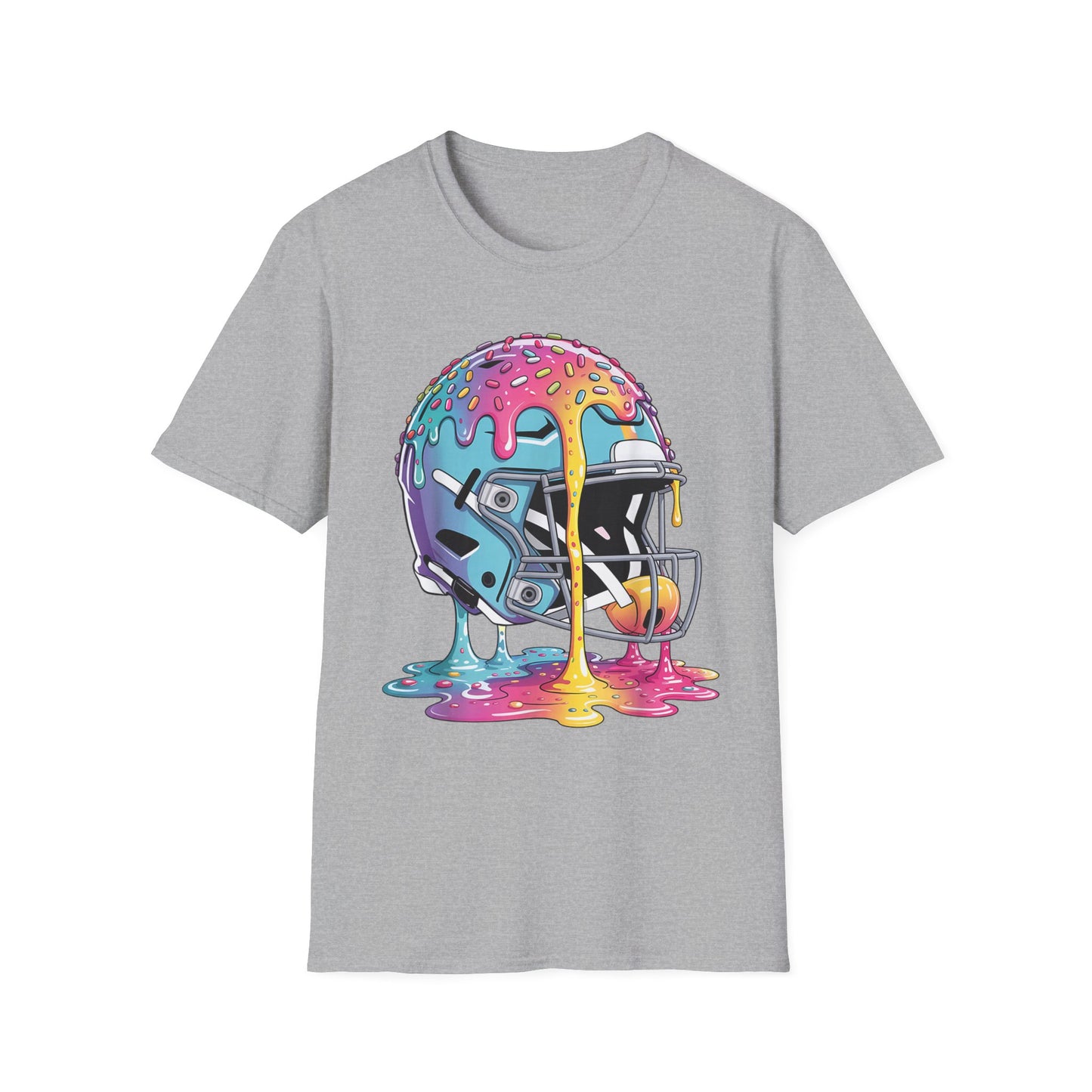 Ice Cream Drip Football Helmet T-Shirt
