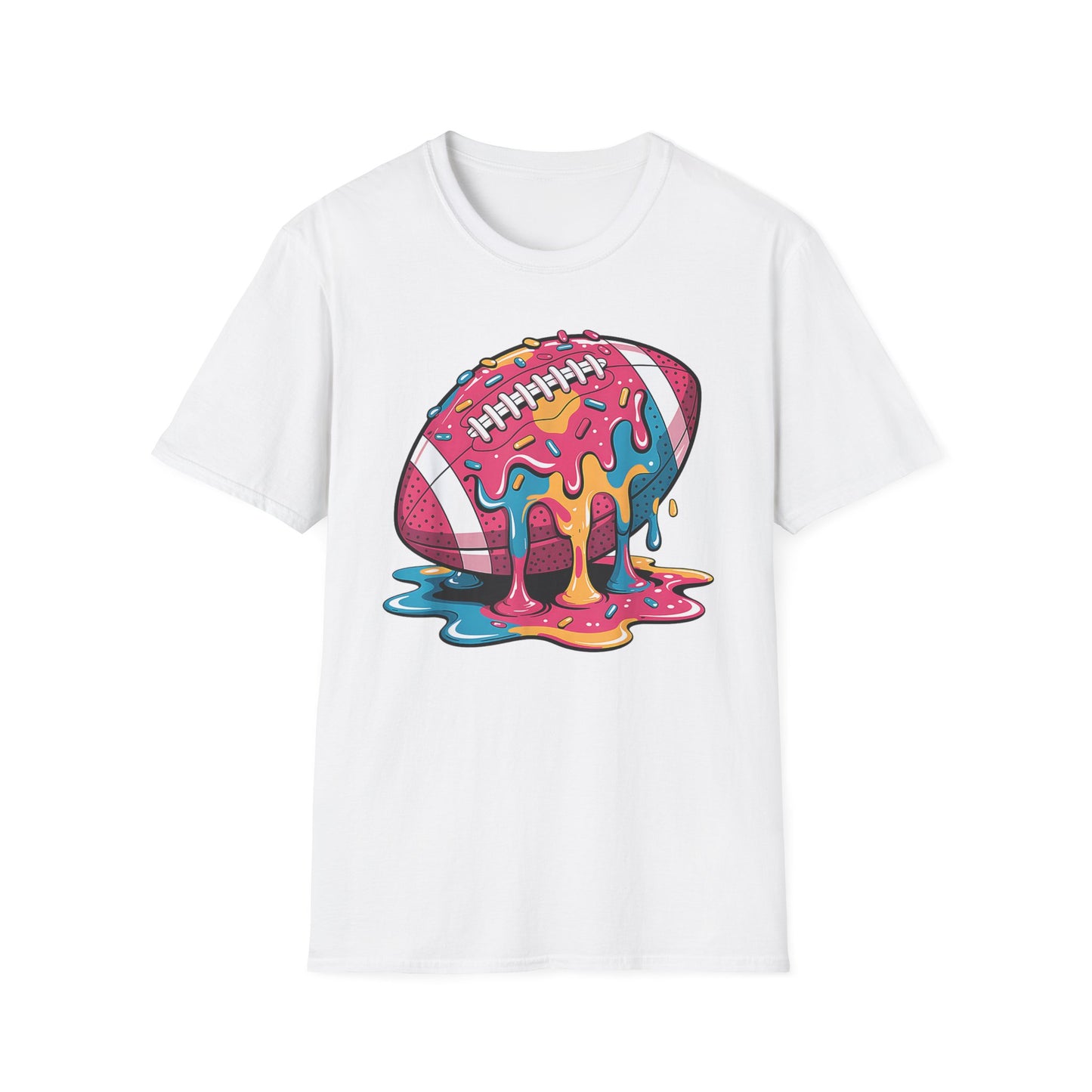 Football Ice Cream Drip Sprinkles T-Shirt