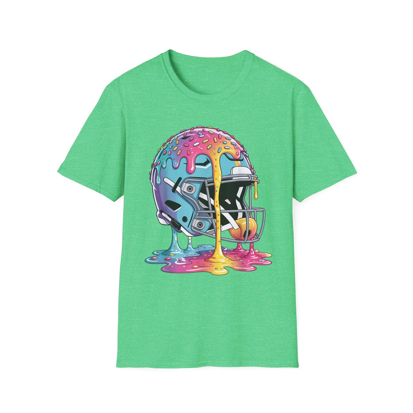 Ice Cream Drip Football Helmet T-Shirt