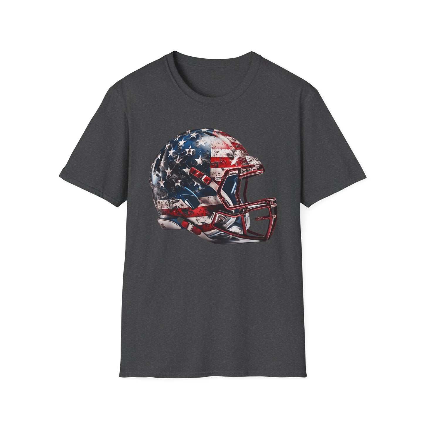American Flag Patriotic Football Helmet T-Shirt