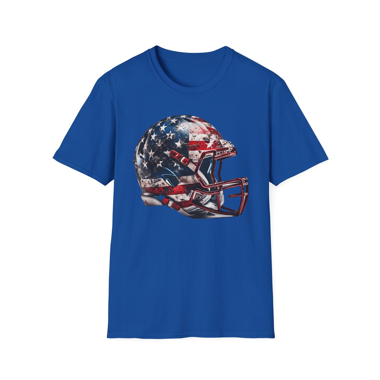 American Flag Patriotic Football Helmet T-Shirt