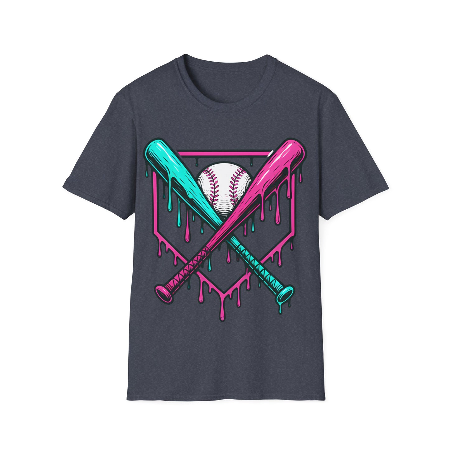 Baseball Bats Ice Cream Drip T-Shirt
