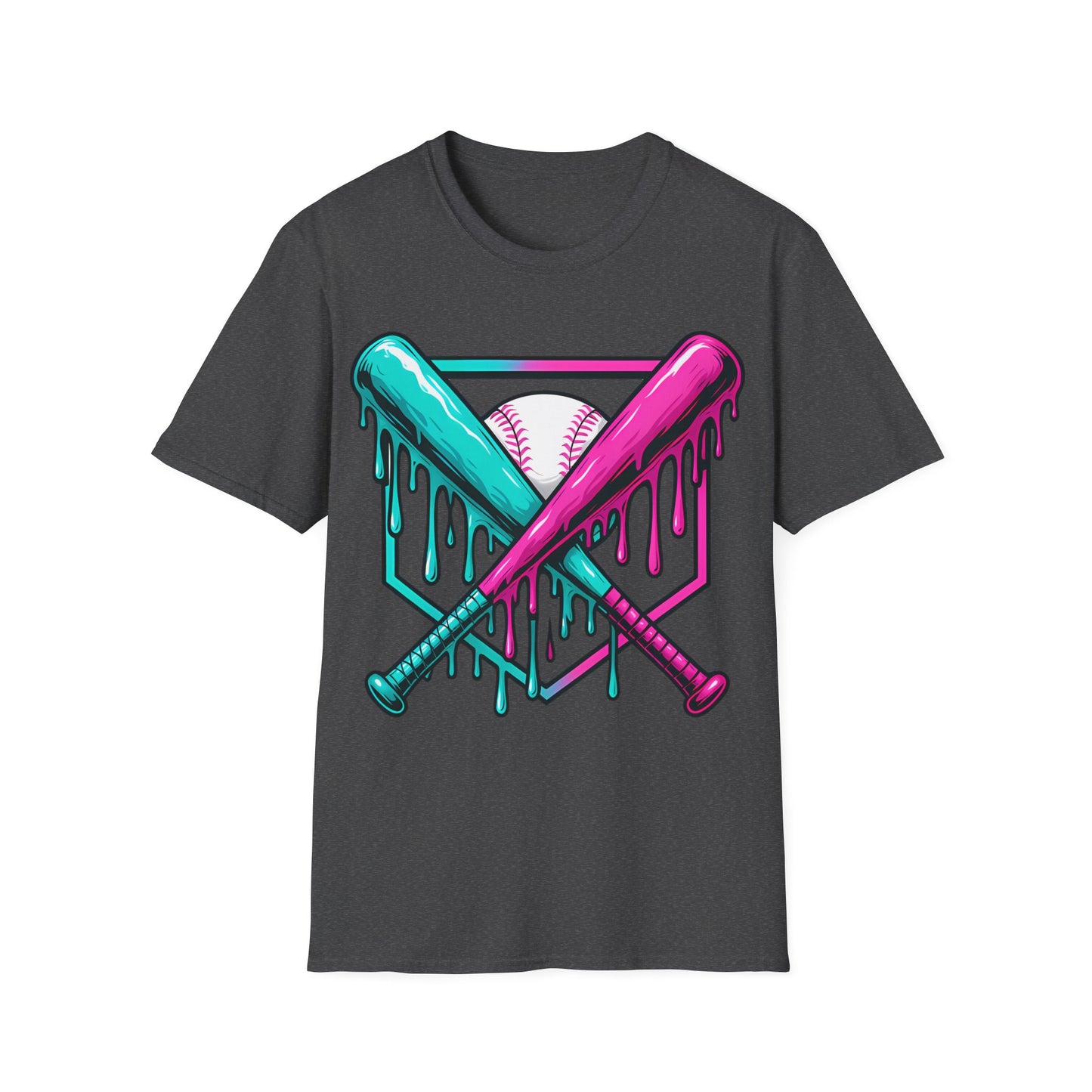 Baseball Bats Ice Cream Drip T-Shirt