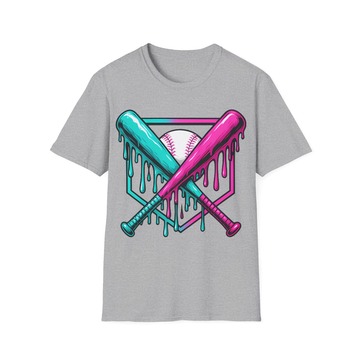 Baseball Bats Ice Cream Drip T-Shirt