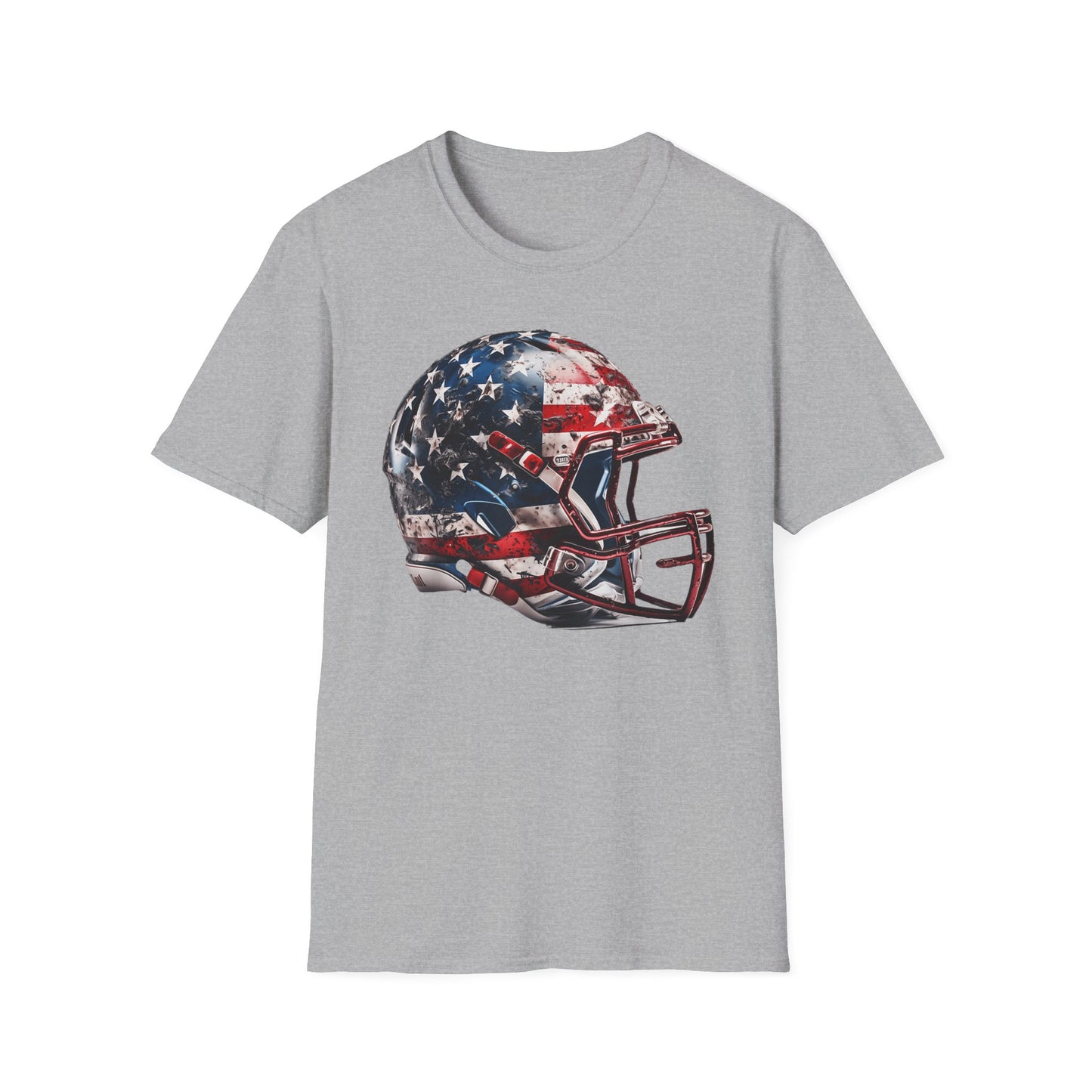 American Flag Patriotic Football Helmet T-Shirt