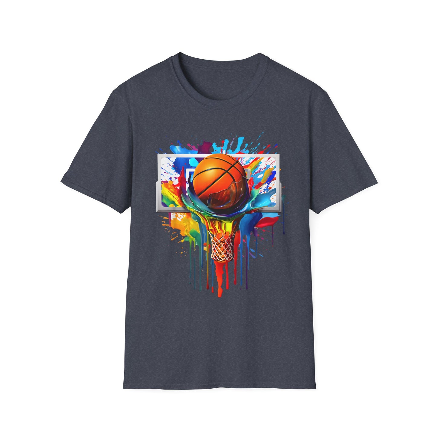 Basketball Multicolor Paint Art T-Shirt