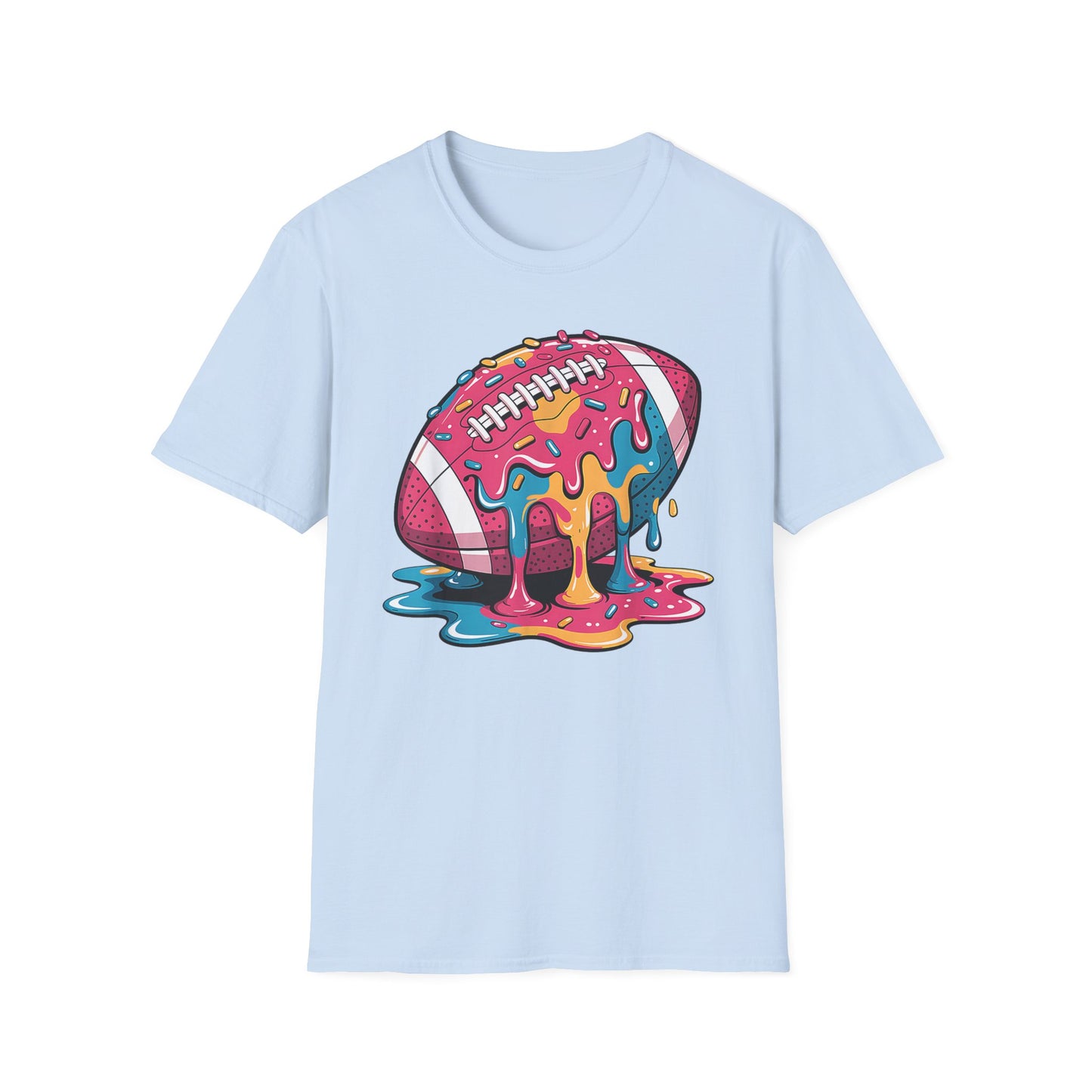 Football Ice Cream Drip Sprinkles T-Shirt