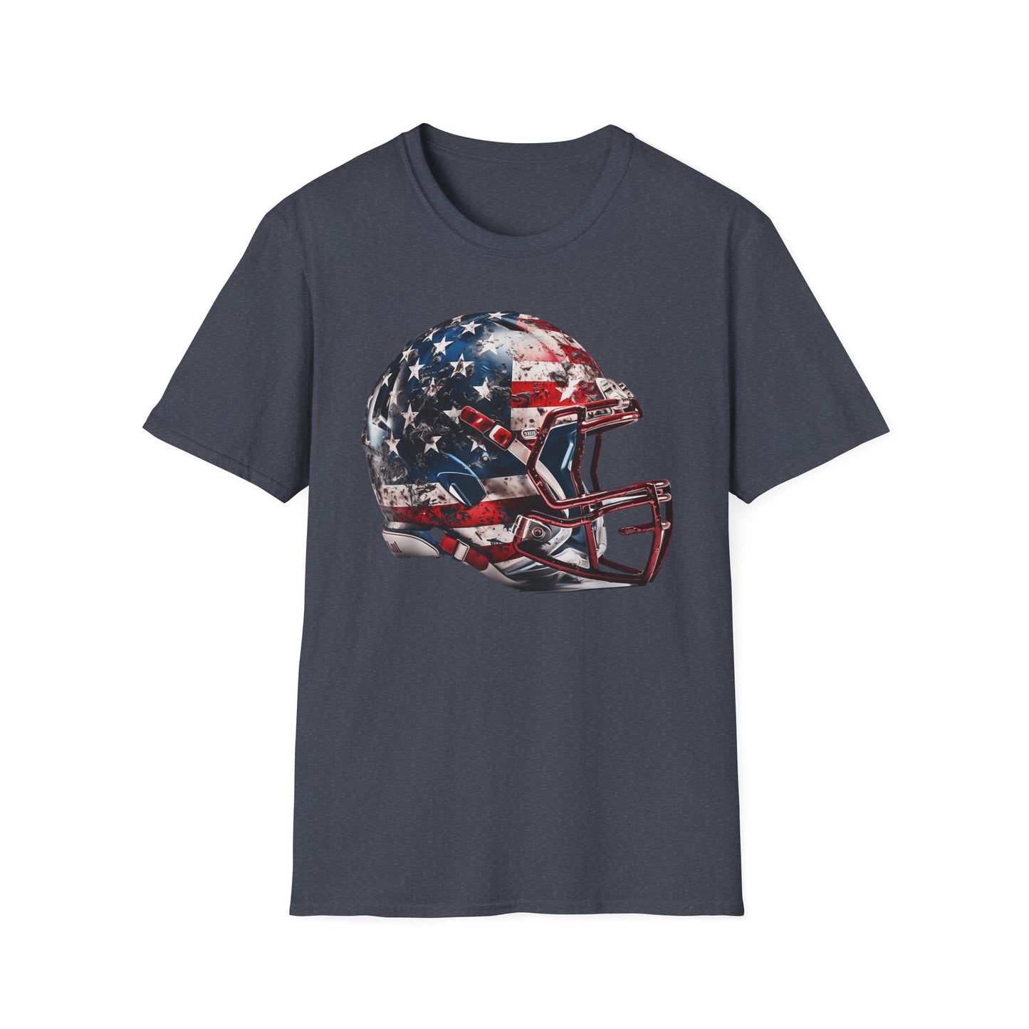 American Flag Patriotic Football Helmet T-Shirt
