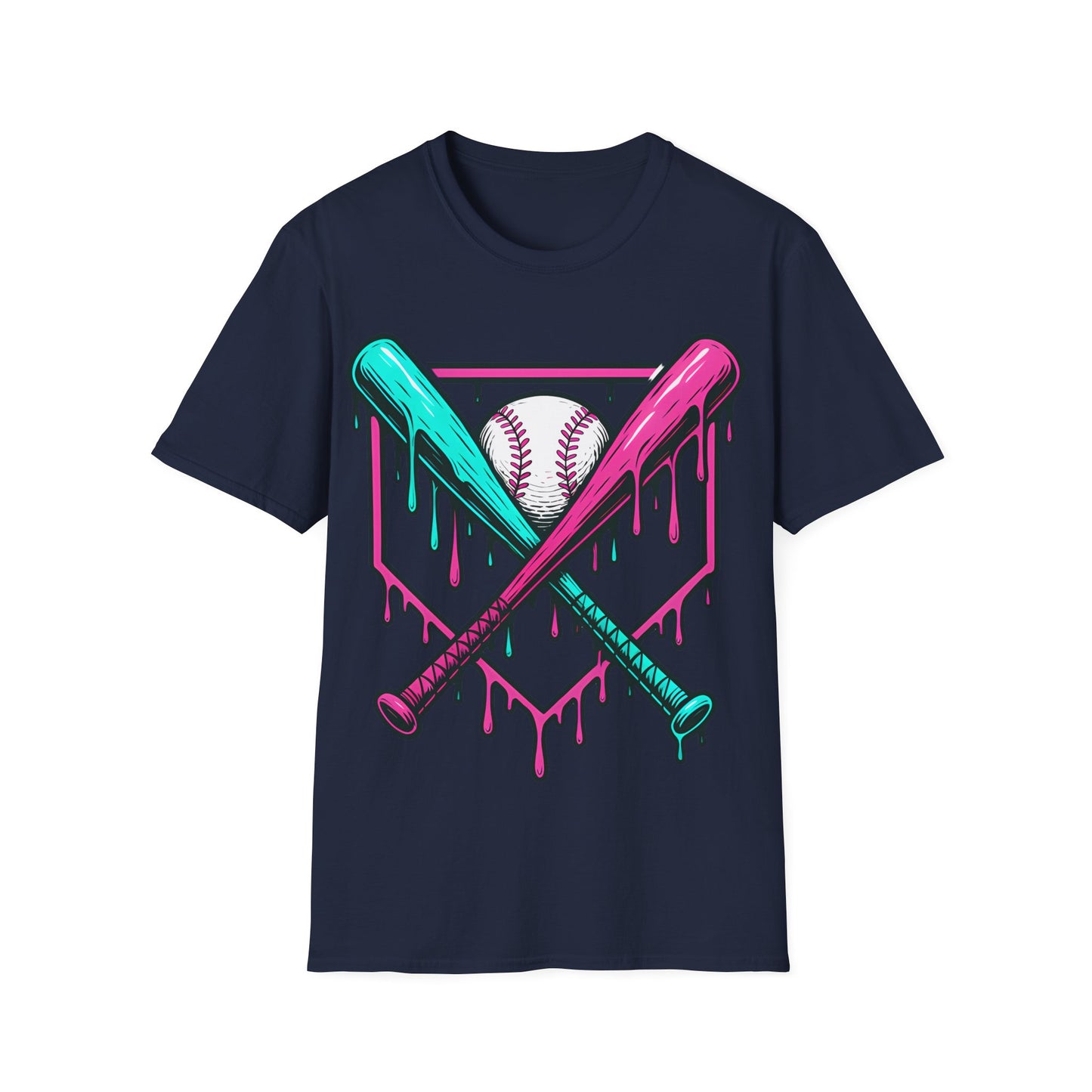 Baseball Bats Ice Cream Drip T-Shirt