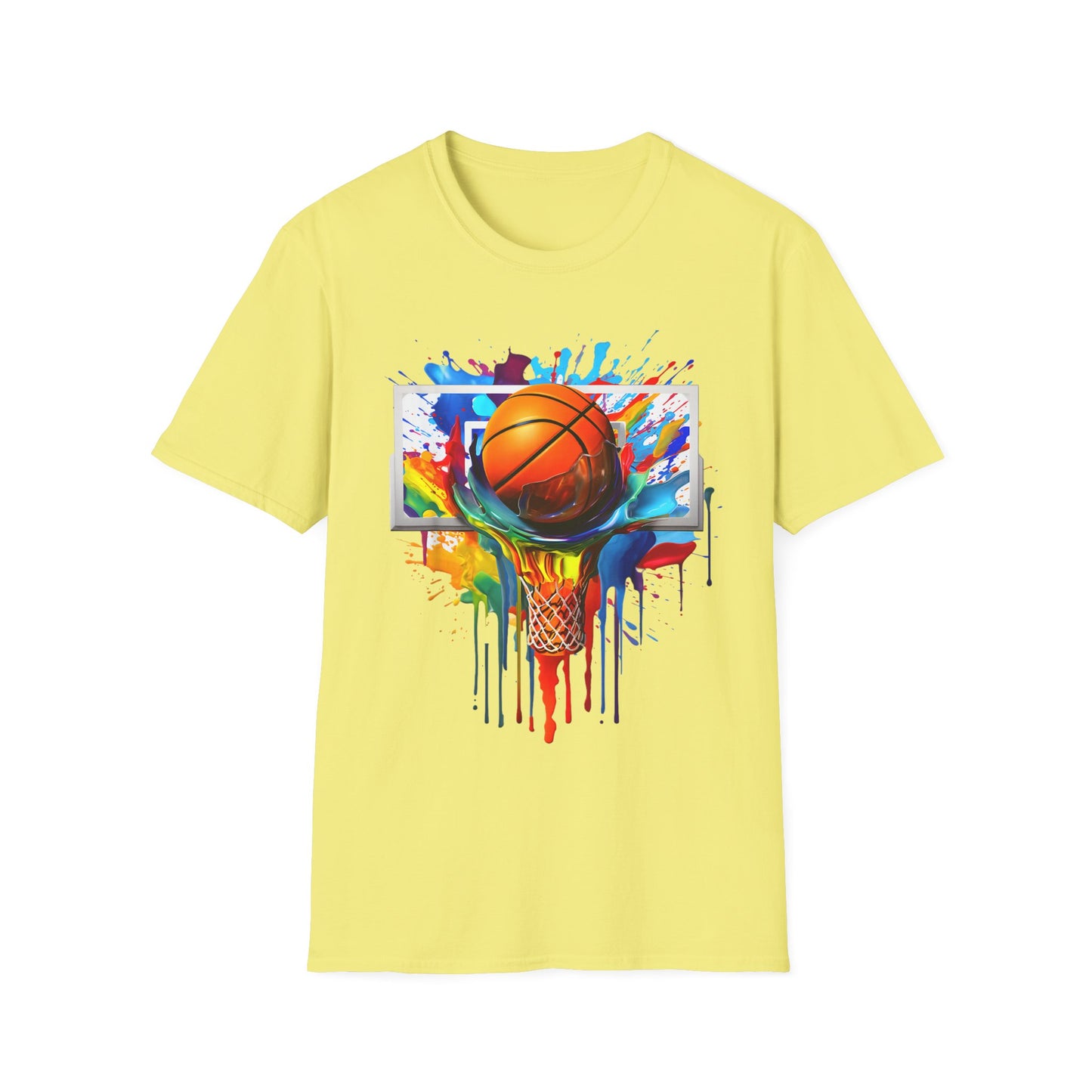 Basketball Multicolor Paint Art T-Shirt