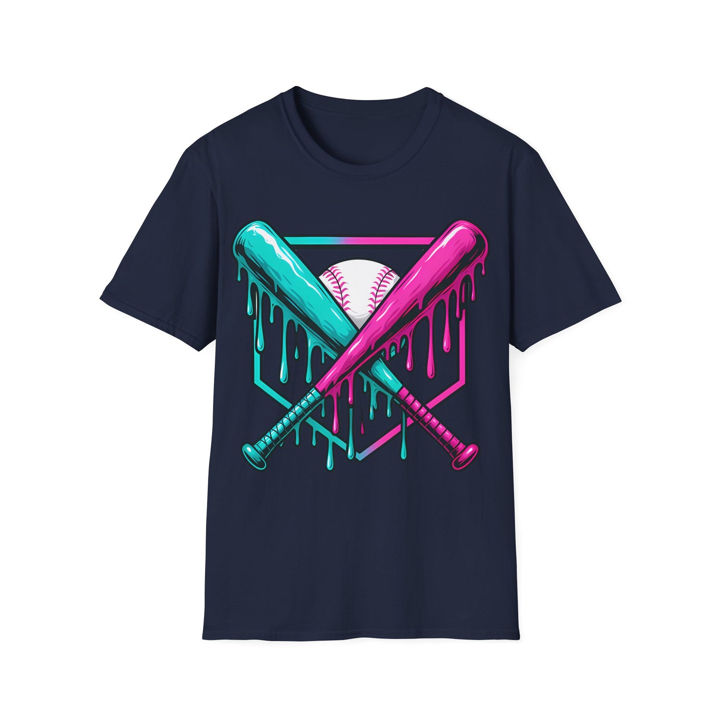 Baseball Bats Ice Cream Drip T-Shirt