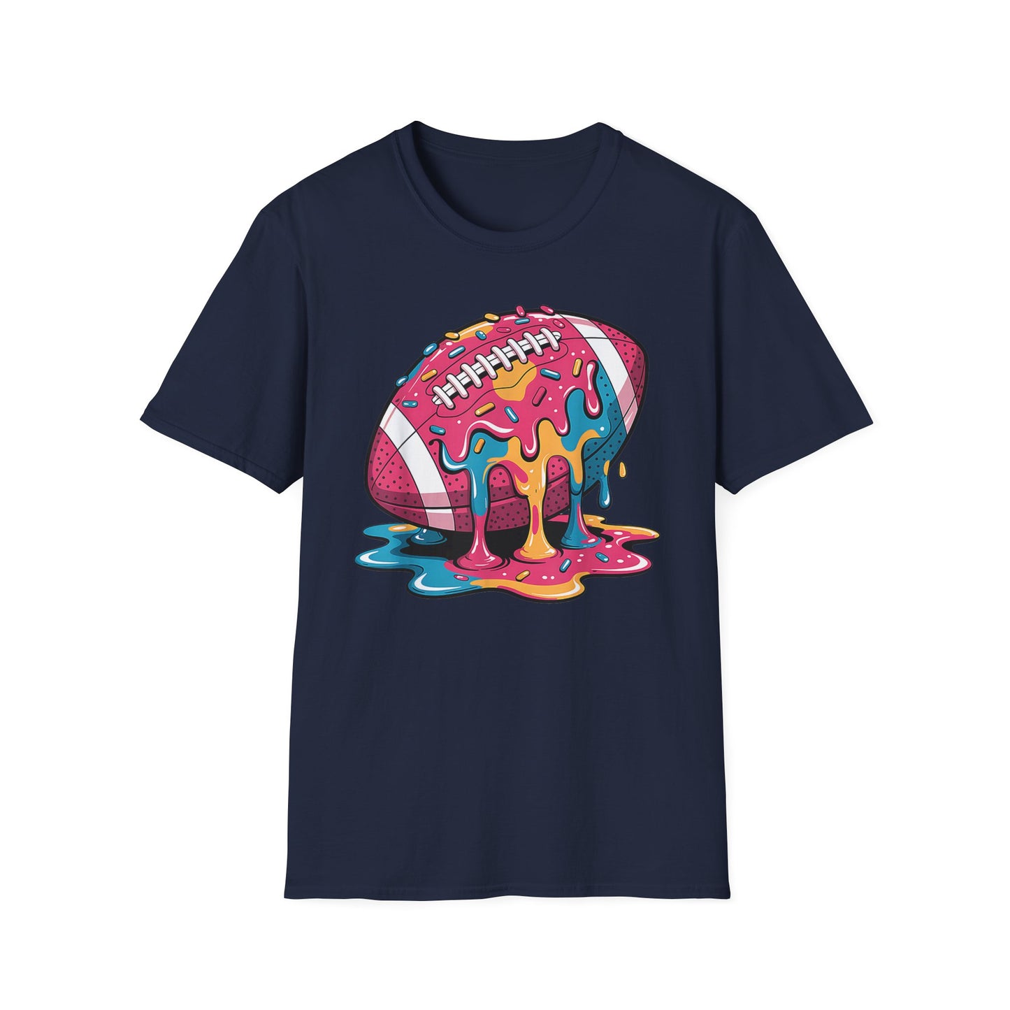 Football Ice Cream Drip Sprinkles T-Shirt