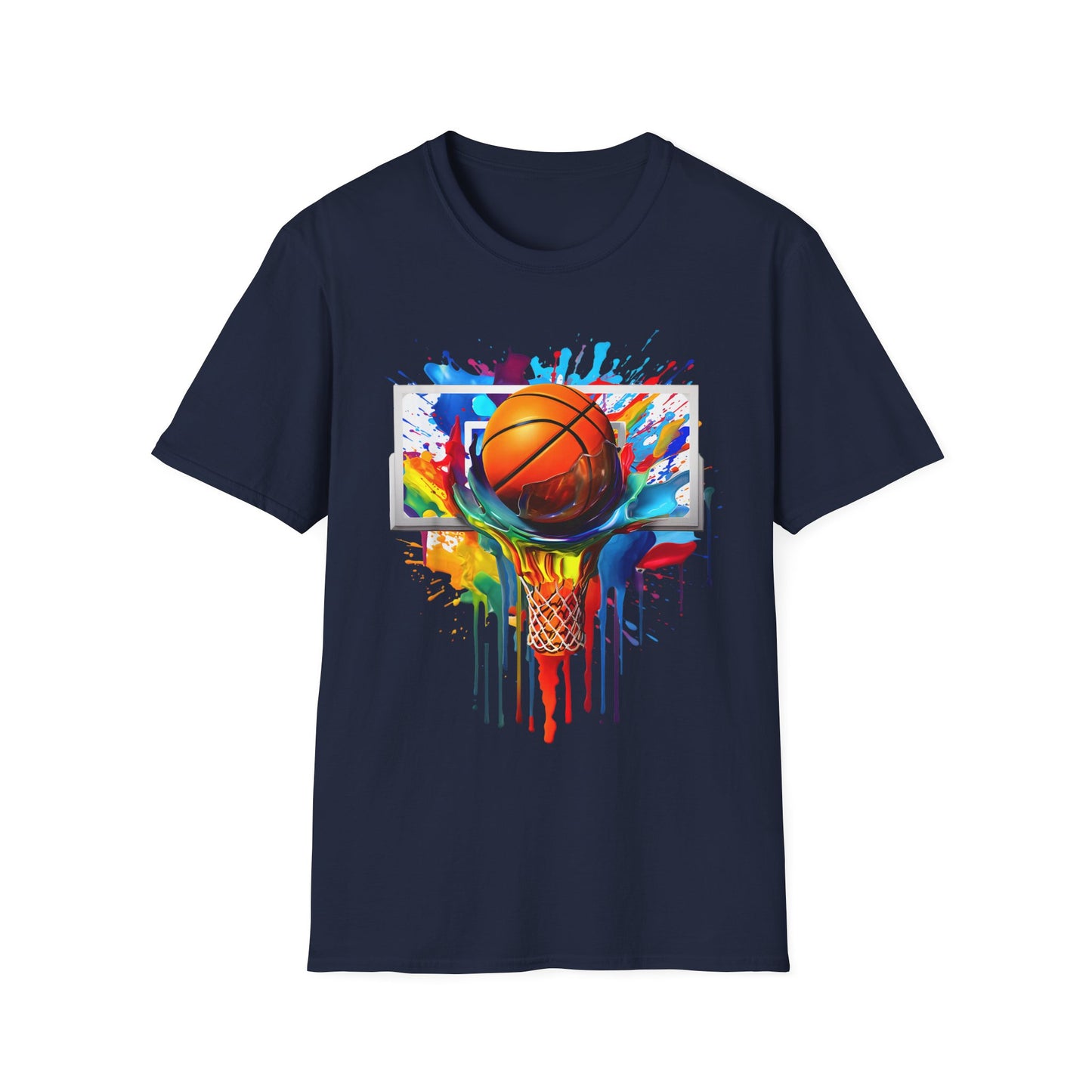 Basketball Multicolor Paint Art T-Shirt