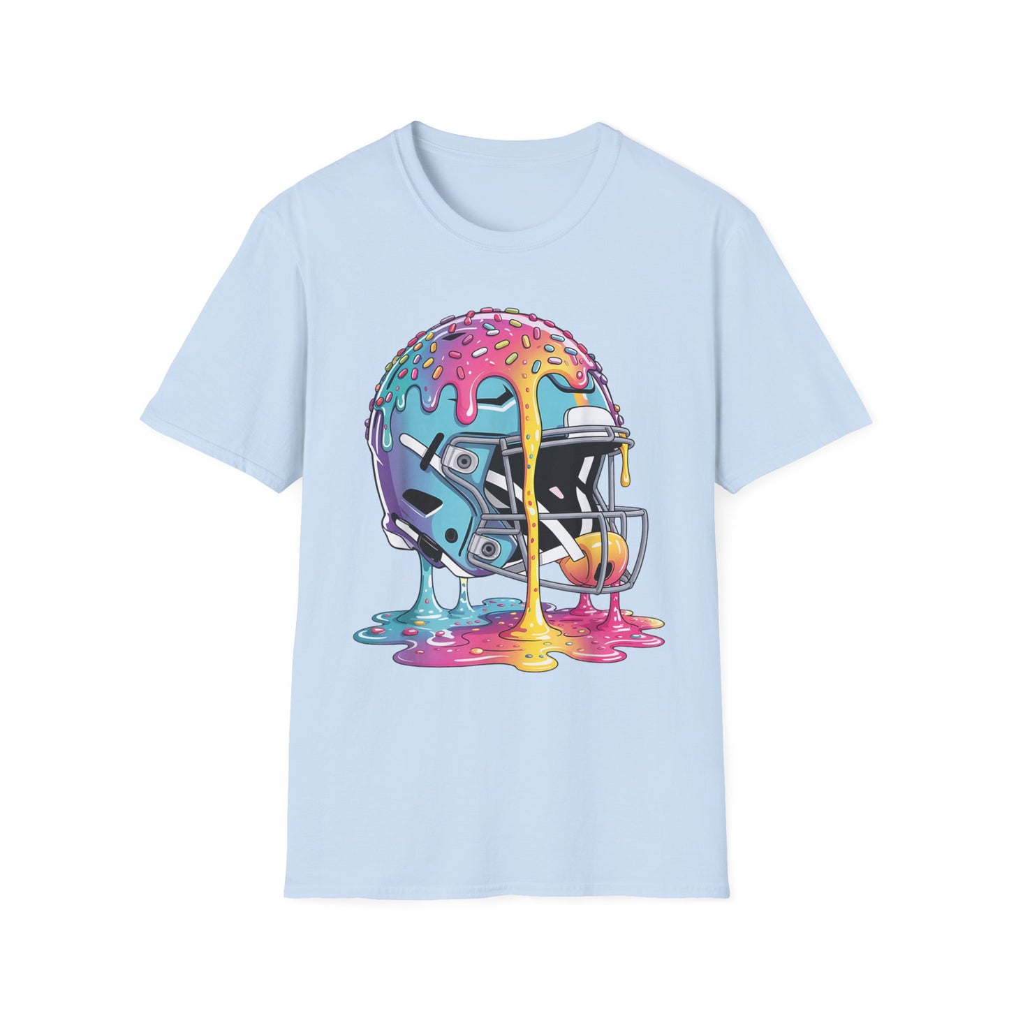 Ice Cream Drip Football Helmet T-Shirt