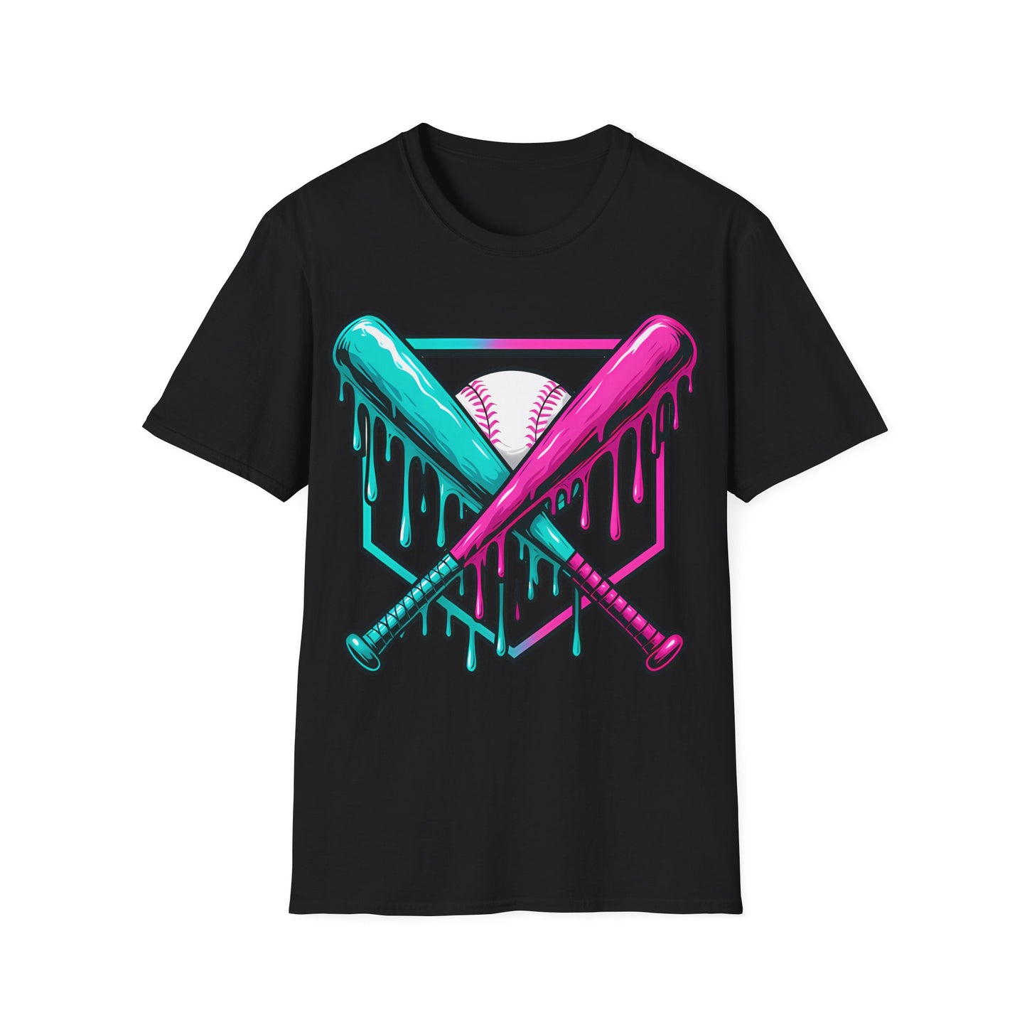 Baseball Bats Ice Cream Drip T-Shirt