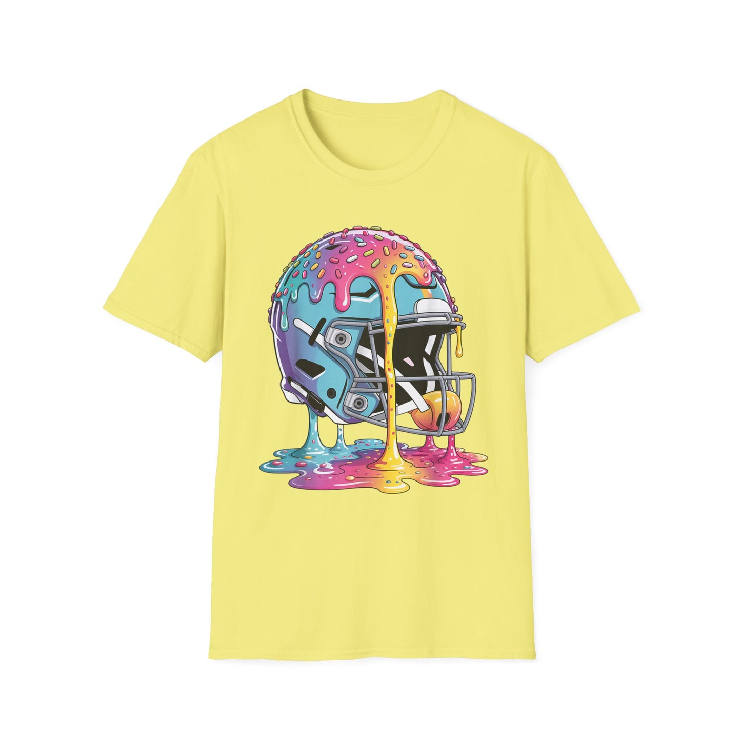 Ice Cream Drip Football Helmet T-Shirt