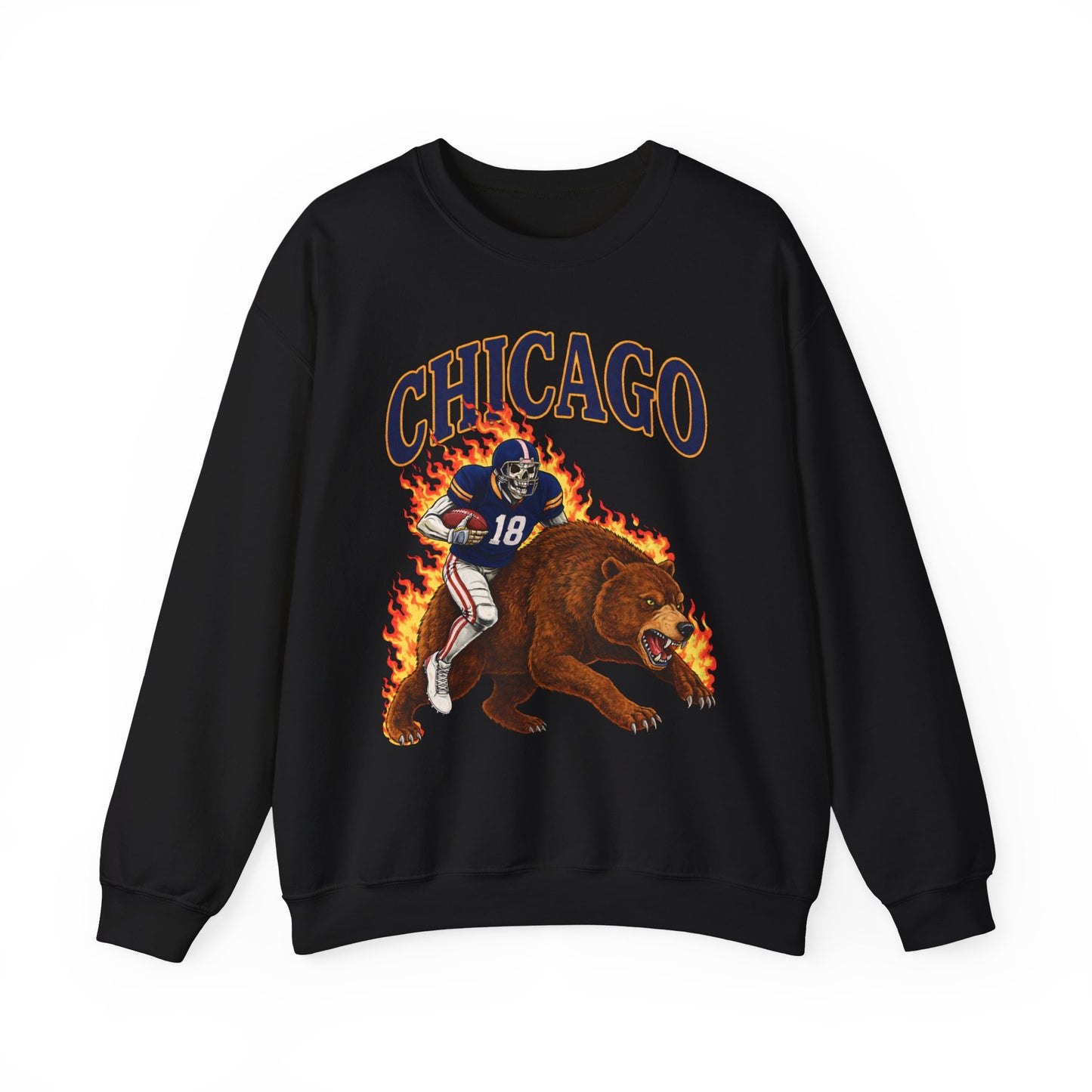 Vintage Skeleton On Bear Crewneck Sweatshirt