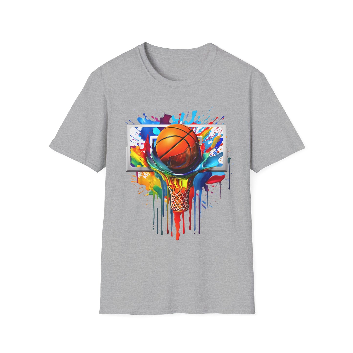 Basketball Multicolor Paint Art T-Shirt