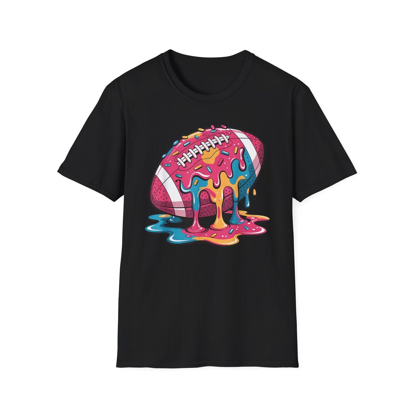 Football Ice Cream Drip Sprinkles T-Shirt