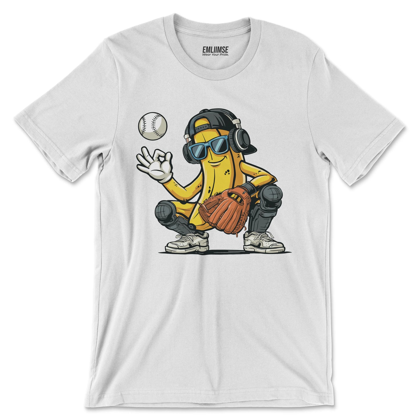 Banana Catcher Baseball T-Shirt