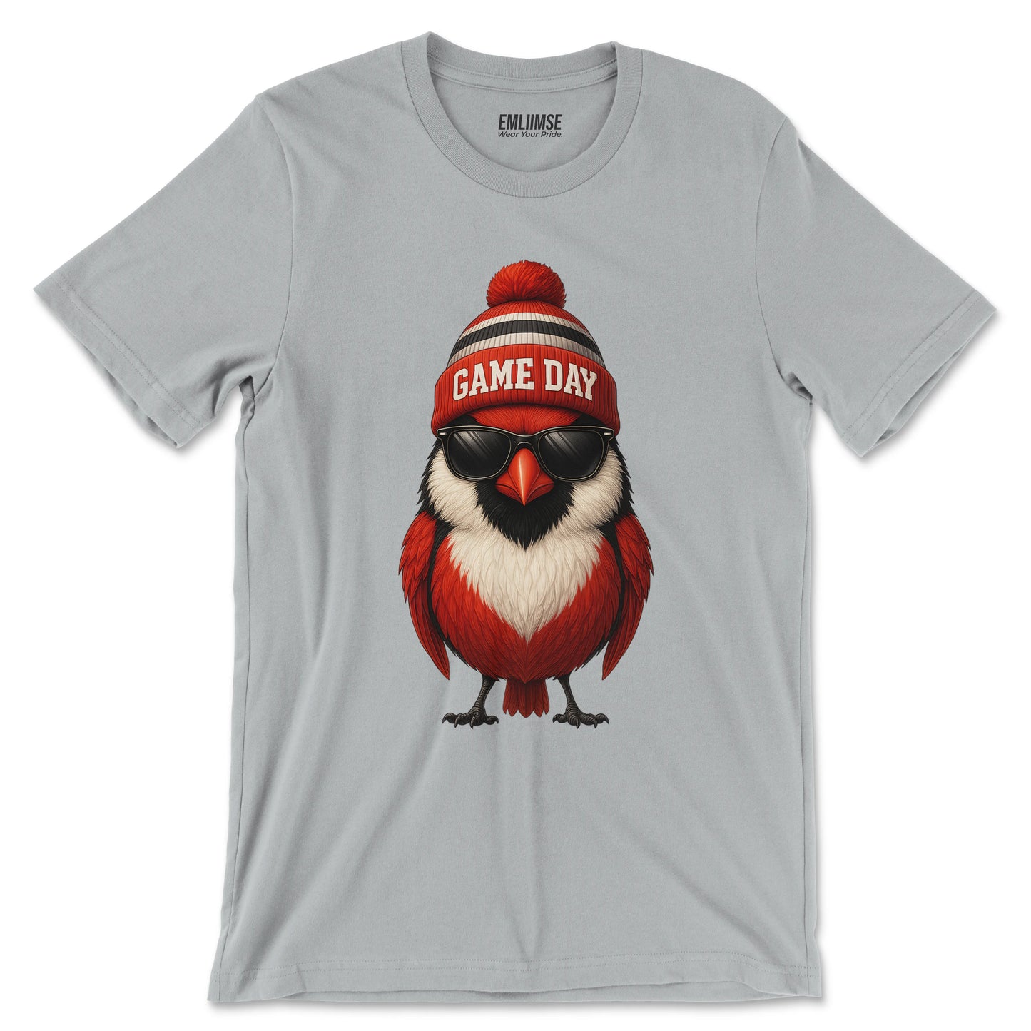 Cute Red Cardinal Bird Game Day T-Shirt