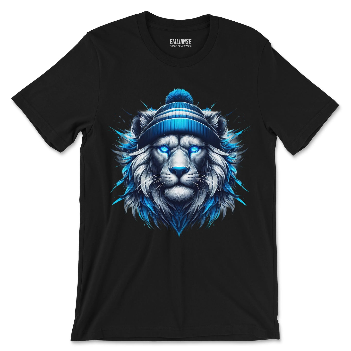 Majestic Blue Lion Art T-Shirt