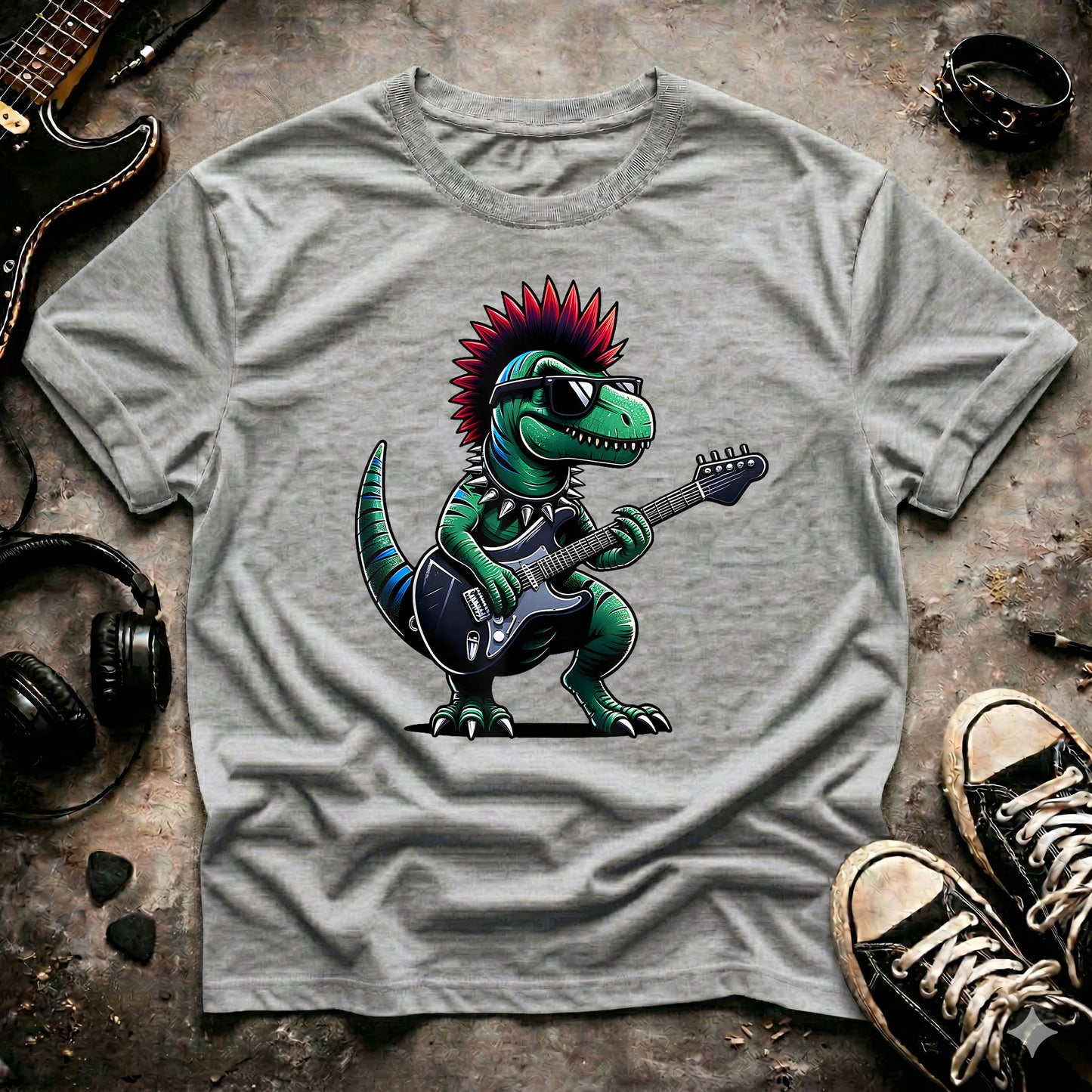 Punk Rock Dinosaur T-Shirt