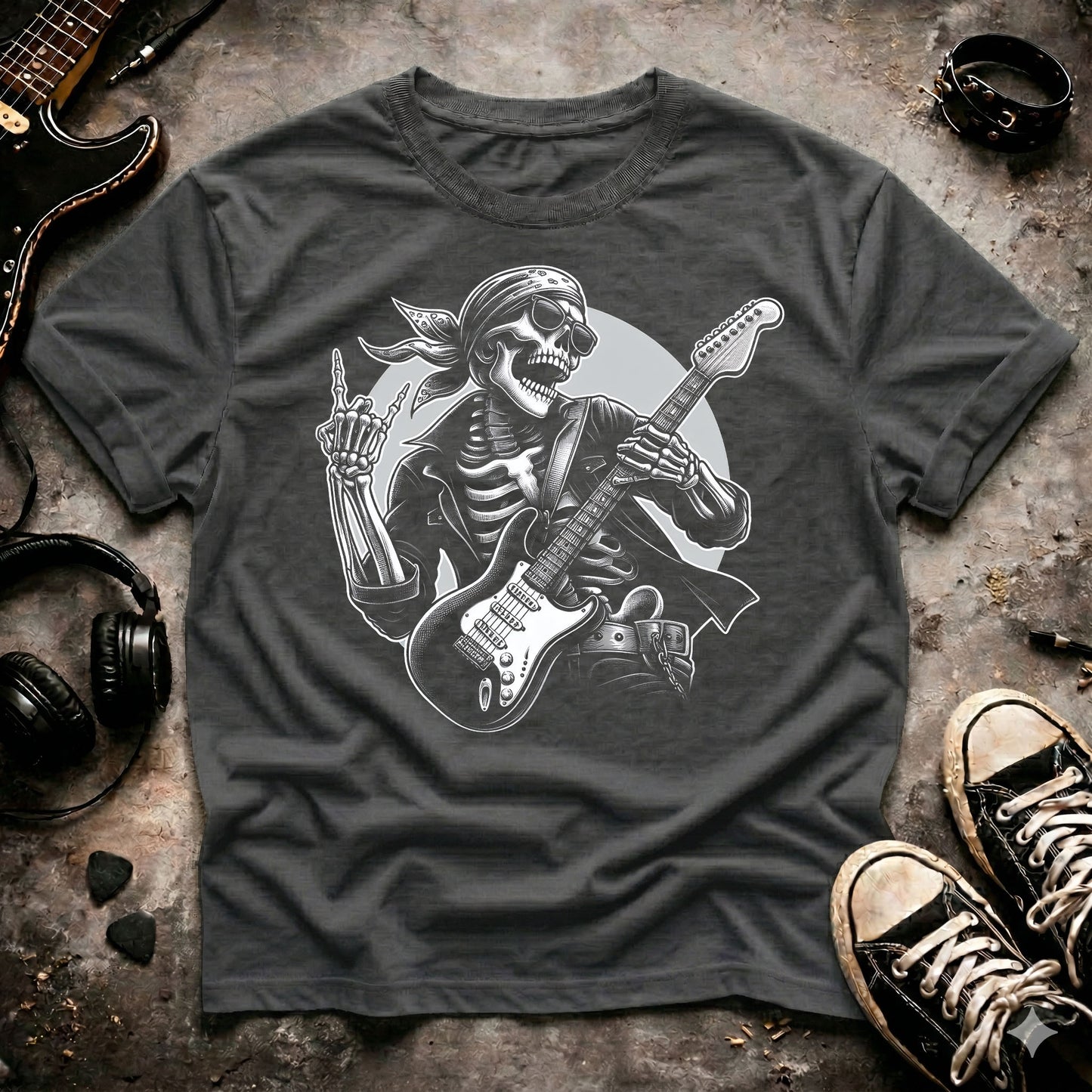 Rock On Skeleton T-Shirt