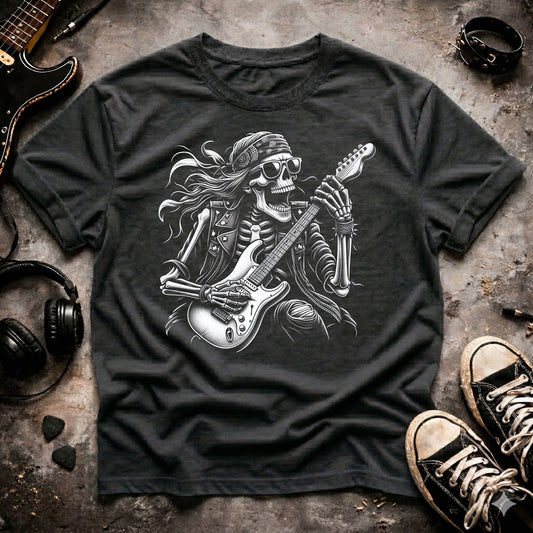 Rock Skeleton Guitarist T-Shirt