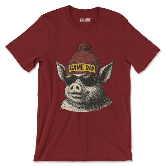 Cute Pig Game Day T-Shirt