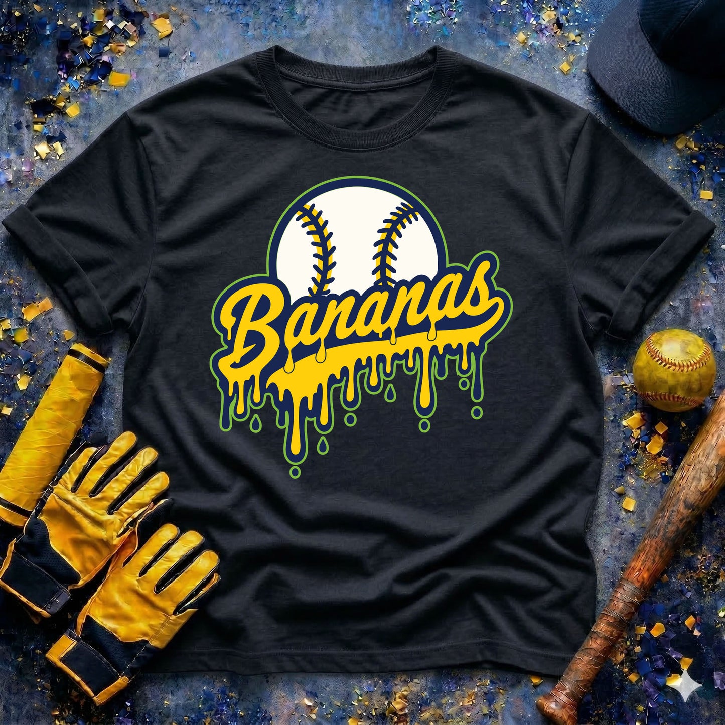 Bananas Baseball T-Shirt