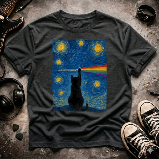 Cat Rock Starry Night V1 T-Shirt