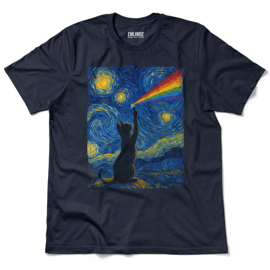 Cat Rock Starry Night V2 T-Shirt