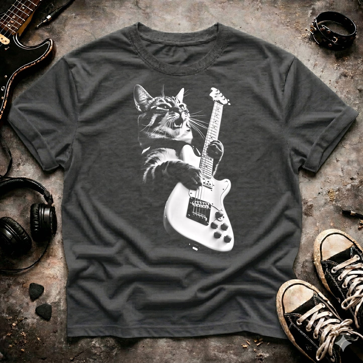 Rock Cat Guitarist T-Shirt