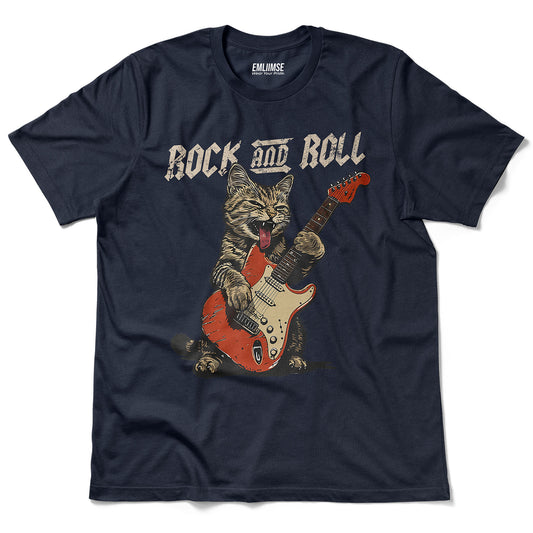 Rock N Roll Cat Guitarist V3 T-Shirt