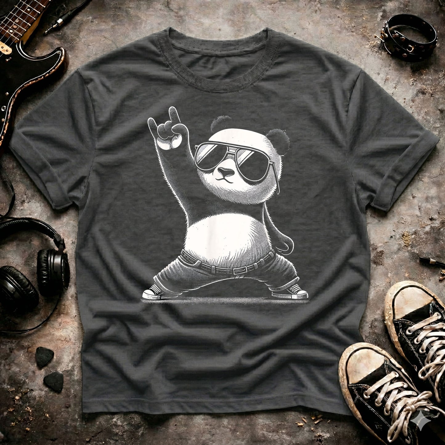Rock On Panda T-Shirt