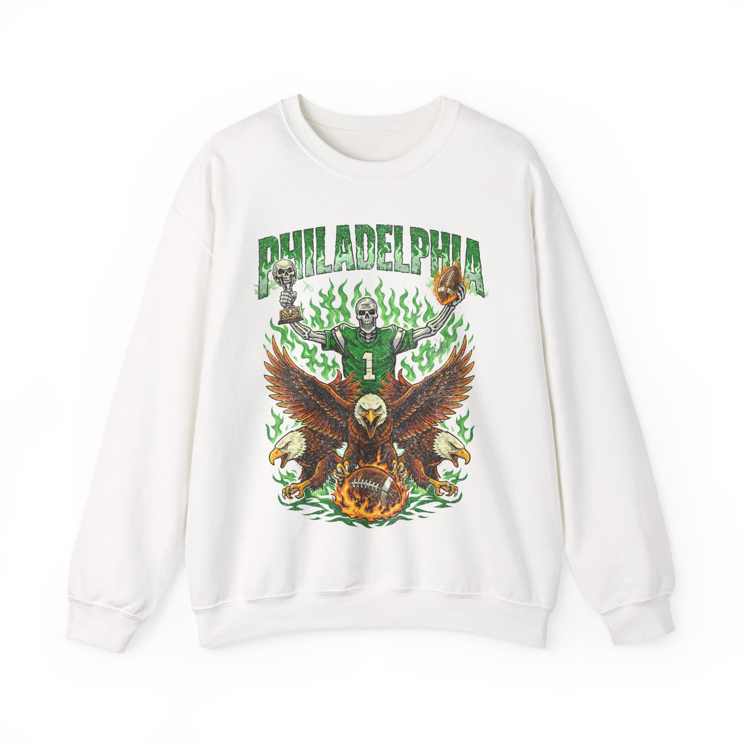 Vintage Eagle Skeleton Crewneck Sweatshirt
