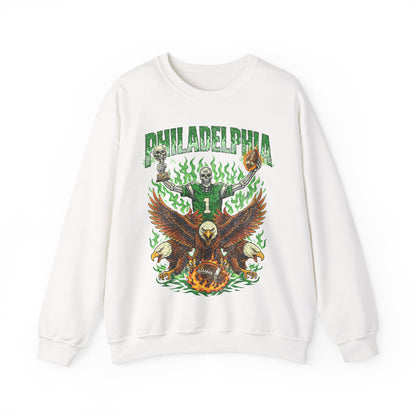 Vintage Eagle Skeleton Crewneck Sweatshirt